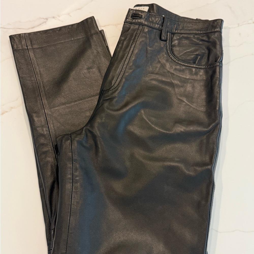Sandro Black Leather Pants